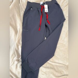 Women’s charcoal grey high-waisted Zamora joggers NWT